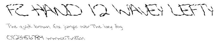 FZ HAND 12 WAVEY LEFTY.ttf字體轉換器圖片