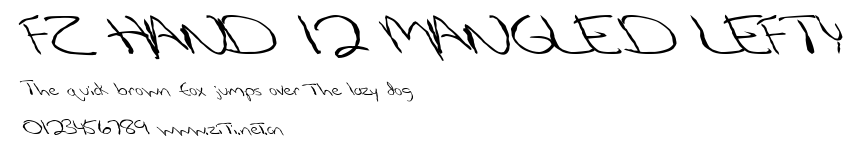 FZ HAND 12 MANGLED LEFTY.ttf字體轉換器圖片
