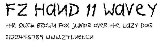 FZ HAND 11 WAVEY.ttf字體轉換器圖片