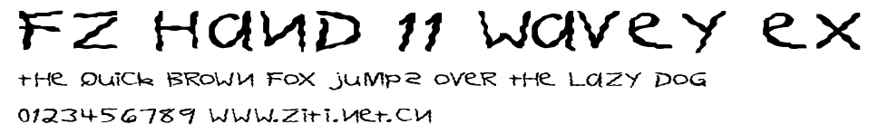 FZ HAND 11 WAVEY EX.ttf字體轉換器圖片