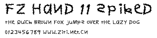 FZ HAND 11 SPIKED.ttf字體轉換器圖片