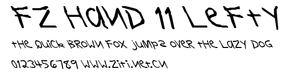 FZ HAND 11 LEFTY.ttf字體轉換器圖片