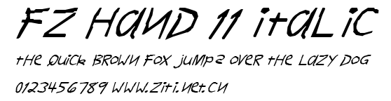 FZ HAND 11 ITALIC.ttf字體轉換器圖片