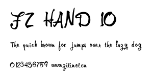 FZ HAND 10.ttf字體轉換器圖片