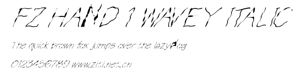 FZ HAND 1 WAVEY ITALIC.ttf字體轉換器圖片