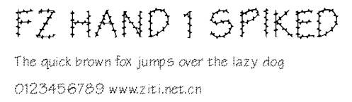 FZ HAND 1 SPIKED.ttf字體轉換器圖片
