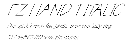 FZ HAND 1 ITALIC.ttf字體轉換器圖片