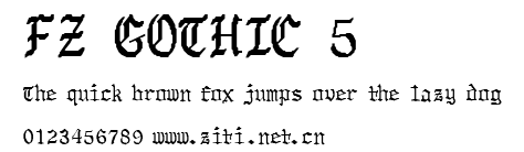 FZ GOTHIC 5.ttf字體轉換器圖片