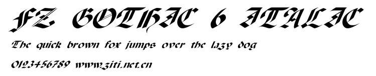 FZ GOTHIC 6 ITALIC.ttf字體轉換器圖片