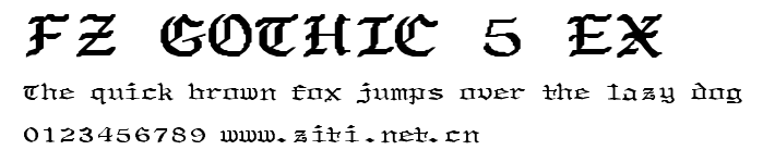 FZ GOTHIC 5 EX.ttf字體轉換器圖片