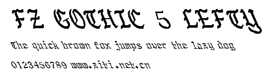 FZ GOTHIC 5 LEFTY.ttf字體轉換器圖片