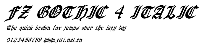 FZ GOTHIC 4 ITALIC.ttf字體轉換器圖片