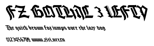 FZ GOTHIC 3 LEFTY.ttf字體轉換器圖片