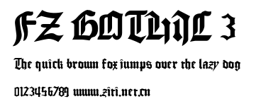 FZ GOTHIC 3.ttf字體轉換器圖片