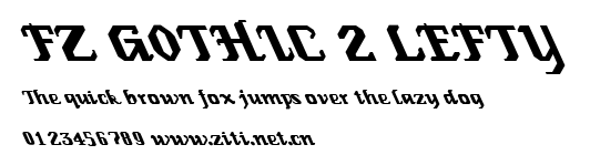FZ GOTHIC 2 LEFTY.ttf字體轉換器圖片