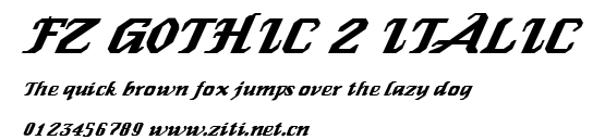 FZ GOTHIC 2 ITALIC.ttf字體轉換器圖片