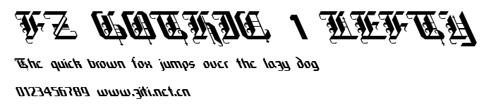 FZ GOTHIC 1 LEFTY.ttf字體轉換器圖片