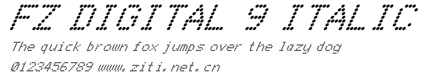 FZ DIGITAL 9 ITALIC.ttf