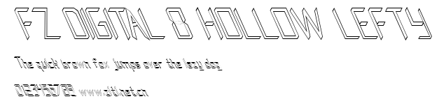 FZ DIGITAL 8 HOLLOW LEFTY.ttf字體轉換器圖片