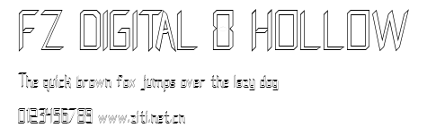 FZ DIGITAL 8 HOLLOW.ttf字體轉換器圖片