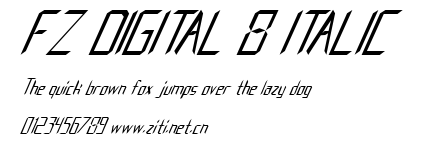 FZ DIGITAL 8 ITALIC.ttf字體轉換器圖片
