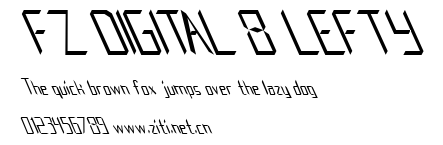 FZ DIGITAL 8 LEFTY.ttf字體轉換器圖片
