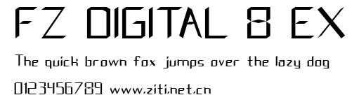 FZ DIGITAL 8 EX.ttf字體轉換器圖片