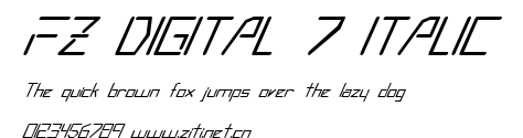 FZ DIGITAL 7 ITALIC.ttf字體轉換器圖片