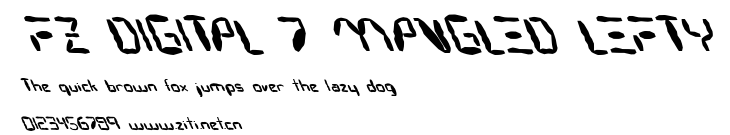 FZ DIGITAL 7 MANGLED LEFTY.ttf字體轉換器圖片