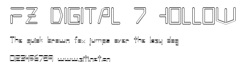 FZ DIGITAL 7 HOLLOW.ttf字體轉換器圖片