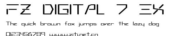 FZ DIGITAL 7 EX.ttf字體轉換器圖片