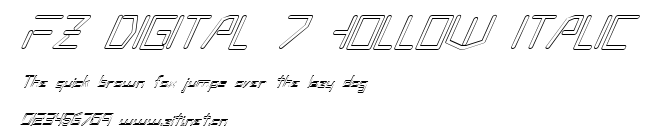 FZ DIGITAL 7 HOLLOW ITALIC.ttf字體轉換器圖片