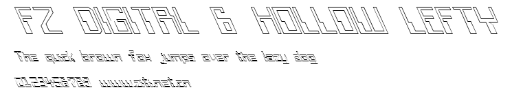 FZ DIGITAL 6 HOLLOW LEFTY.ttf字體轉換器圖片