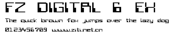 FZ DIGITAL 6 EX.ttf字體轉換器圖片