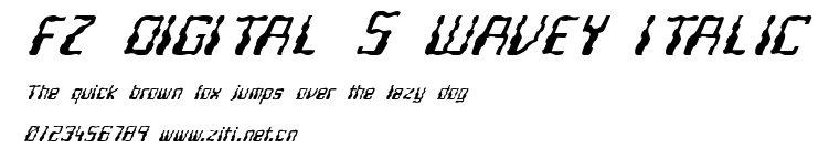 FZ DIGITAL 5 WAVEY ITALIC.ttf字體轉換器圖片