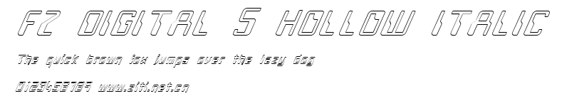FZ DIGITAL 5 HOLLOW ITALIC.ttf字體轉換器圖片