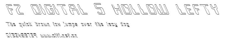 FZ DIGITAL 5 HOLLOW LEFTY.ttf字體轉換器圖片