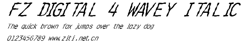 FZ DIGITAL 4 WAVEY ITALIC.ttf字體轉換器圖片