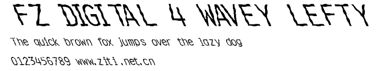 FZ DIGITAL 4 WAVEY LEFTY.ttf字體轉換器圖片