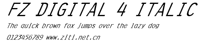 FZ DIGITAL 4 ITALIC.ttf字體轉換器圖片