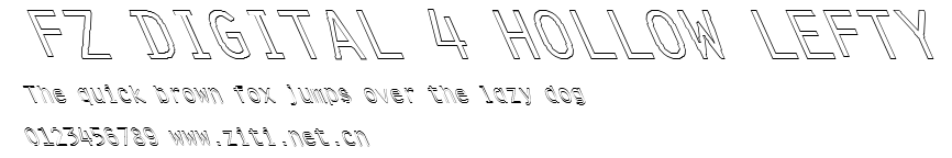 FZ DIGITAL 4 HOLLOW LEFTY.ttf字體轉換器圖片