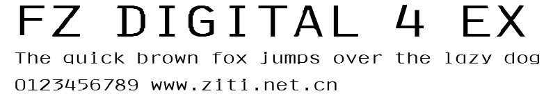 FZ DIGITAL 4 EX.ttf字體轉換器圖片