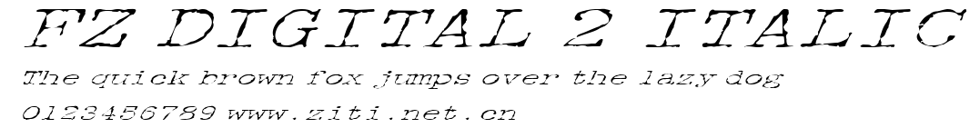 FZ DIGITAL 2 ITALIC.ttf字體轉換器圖片