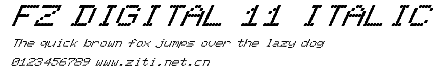 FZ DIGITAL 11 ITALIC.ttf字體轉換器圖片
