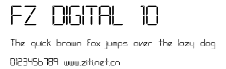 FZ DIGITAL 10.ttf字體轉換器圖片
