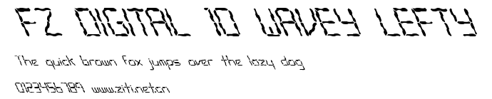 FZ DIGITAL 10 WAVEY LEFTY.ttf字體轉換器圖片