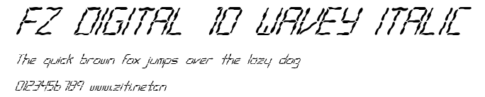 FZ DIGITAL 10 WAVEY ITALIC.ttf字體轉換器圖片