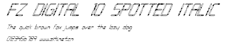 FZ DIGITAL 10 SPOTTED ITALIC.ttf字體轉換器圖片