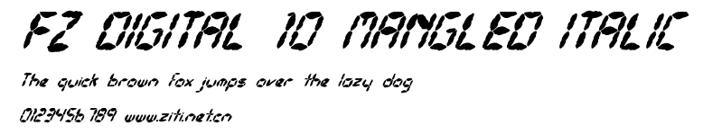 FZ DIGITAL 10 MANGLED ITALIC.ttf字體轉換器圖片