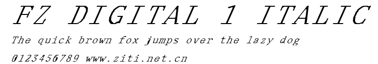 FZ DIGITAL 1 ITALIC.ttf字體轉換器圖片